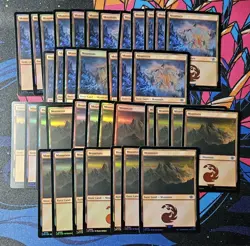 42x Mountain x42 NM Foil 0268 0269 MTG Lord The Rings Unplayed Magic Gathering - Image 1