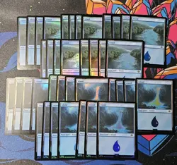 43x Island x43 NM Foil 0264 0265 MTG Lord Of The Rings Unplayed Magic Gathering - Image 1