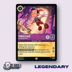 Pinocchio Strings Attached 61/204 Legendary Reign of Jafar NM Disney Lorcana - Image 1