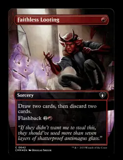 Faithless Looting (Borderless) 642 Foil C Commander Masters - Image 1