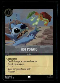 Disney Lorcana Azurite Sea Hot Potato Foil 195/204 - Image 1