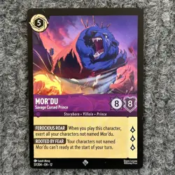 Disney Lorcana Wilds Unknown Mor'du Savage Cursed Prince 57/204 Super Rare - Image 1