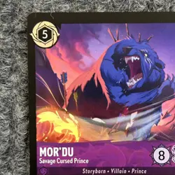 Disney Lorcana Wilds Unknown Mor'du Savage Cursed Prince 57/204 Super Rare - Image 3