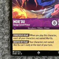 Disney Lorcana Wilds Unknown Mor'du Savage Cursed Prince 57/204 Super Rare - Image 4