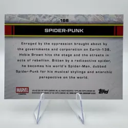 2026 Topps Chrome Marvel Spider-Punk Storms Black Lighting Refractor /10 #166 SP - Image 3