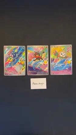 Pokemon 30th Anniversary First Partner Promo Trio Set: Rowlett, Litten, Popplio - Image 2