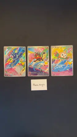 Pokemon 30th Anniversary First Partner Promo Trio Set: Rowlett, Litten, Popplio - Image 3