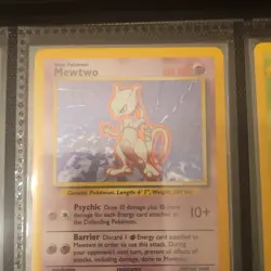 Pokemon TCG Base Set Mewtwo 10/102 Holo Rare Unlimited English 1999 60HP - Image 1