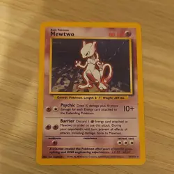 Pokemon TCG Base Set Mewtwo 10/102 Holo Rare Unlimited English 1999 60HP - Image 3