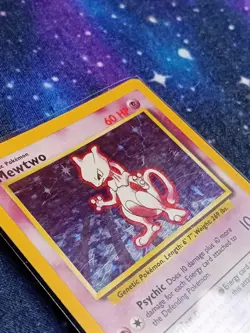 Pokemon Mewtwo TCG Holo Rare Card Base Set 10/102, WOTC 1999 MP - Image 2
