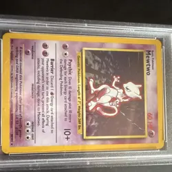 Pokemon Mewtwo 10/102 Base Set Holo Rare Basic HP60 English PSA 9 1999 - Image 2