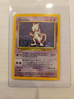 Pokemon TCG Mewtwo Base Set 10/102 Holo 1999-2000 Wizards Base Set Holo Rare - Image 1