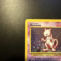 Pokemon TCG Mewtwo 10/102 Base Set Unlimited Holo Rare - Image 3