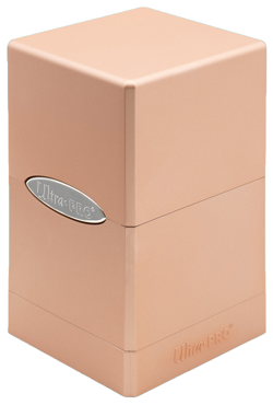 Ultra Pro Metallic Rose Gold Satin Tower Deck Box New Card Dice Compartment Case - Image 1