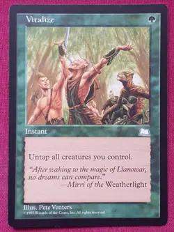 Magic The Gathering WEATHERLIGHT VITALIZE green card MTG - Image 1