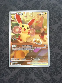 Pokemon TCG Plusle Illustration Rare Card 193/182 Sv04: Paradox Rift - Image 1