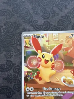 Pokemon TCG Plusle Illustration Rare Card 193/182 Sv04: Paradox Rift - Image 4