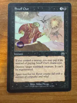 Magic MTG Snuff Out Mercadian Masques Grand Prix Stamp MP/HP! - Image 1