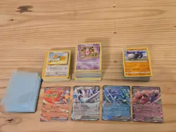 Pokemon 220 TCG Trading Cards Collection Lot Card sleeves included - Image 1