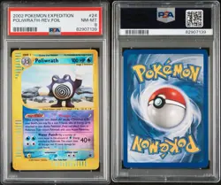 Pokemon TCG Poliwrath Expedition Base Set Reverse Holo Card 60/165 PSA 8 NM MT - Image 3