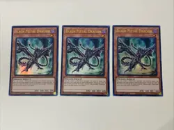 Yugioh - Black Metal Dragon x 3 - 1st Edition Ultra Rare LP - Free Holo Card - Image 1