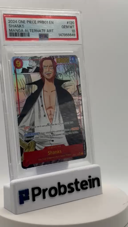 2024 One Piece PRB01 En Manga Alternate Art #120 Shanks PSA 10 GEM MINT - Image 2