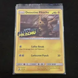 Sealed Detective Pikachu SM190 Stamped Pokemon Movie Promo Factory Sealed Holo - Image 1