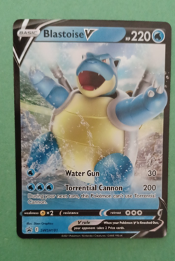 Pokemon SWSH101 Blastoise V Black Star Promo - Image 1