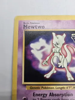 MewTwo Black Star Promo 3 WB Kids Presents Pokemon First Movie Vintage LP-MP - Image 4