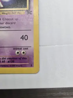 MewTwo Black Star Promo 3 WB Kids Presents Pokemon First Movie Vintage LP-MP - Image 5