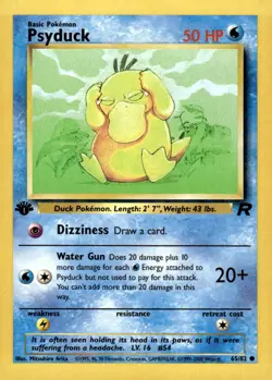 Pokemon TCG Team Rocket 1st Edition #65/82 Psyduck - Image 1
