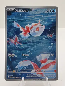 Goldeen Illustration IR Rare 087/084 Pitch Black Card in hand! Pokemon English - Image 1