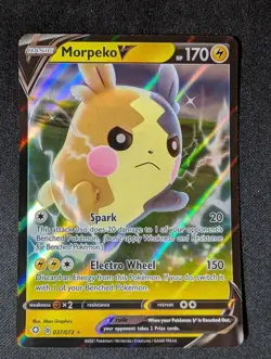 Pokemon TCG Morpeko V 037/072 Shining Fates Ultra Rare Holo NM - Image 1