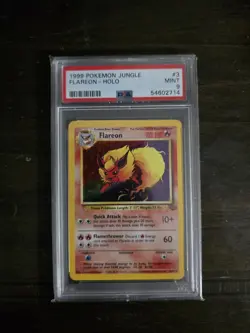 1999 Pokemon Jungle Flareon-Holo PSA Graded 9 Mint # 3/64 - Image 1