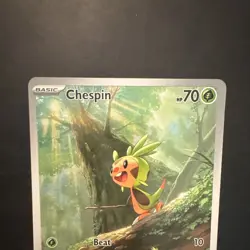 Pokemon TCG Chespin 087/086 CRI Reverse Holo Rare EN 2026 Atsushi Furusawa - Image 2