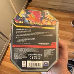 Pokemon TCG Mega Evolution Charizard Mega Charizard Tin 4 Booster Packs Promo - Image 3