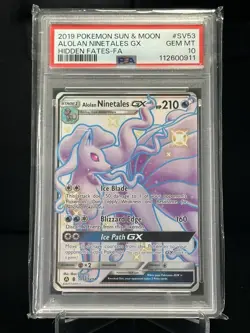 2019 Pokemon Sun & Moon Alolan Ninetales GX #SV53 PSA 10 GEM MINT - Image 1