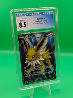 2021 Pokemon - Jolteon V (Full Art) 177/203 SWSH07: Evolving Skies - CGC 8.5 - Image 1