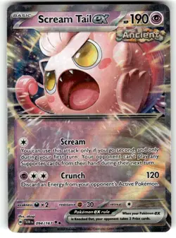 Scream Tail ex 094/167 Double Rare Twilight Masquerade Pokemon Holo Near Mint - Image 1
