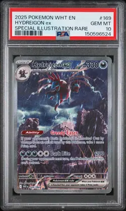 Hydreigon EX 169/086 PSA 10 White Flare Pokemon Alt Art - Image 1