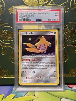 Pokemon TCG: 2019 Jirachi # 99 Sun & Moon - TEAM UP Holo PSA 7 - Image 1