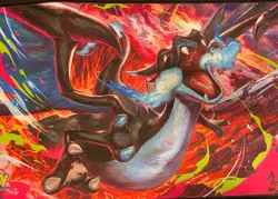 Pokemon Phantasmal Flames Charizard MEGA X UPC Play Mat Rubber Playmat - Image 1