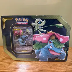 2019 Pokemon TCG Tag Team GX - Celebi & Venusaur GX Tin *FACTORY SEALED* - Image 1