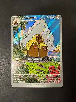 Alolan Dugtrio MISCUT ERROR 208/191 Illustration Rare Surging Sparks Pokemon NM - Image 1