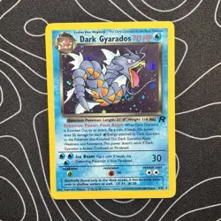 MINTY NM Dark Gyarados w/ WHISKER 🍥SWIRL 🍥 8/82 Team Rocket Holo Unlimited - Image 1