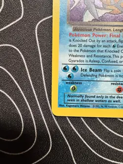 MINTY NM Dark Gyarados w/ WHISKER 🍥SWIRL 🍥 8/82 Team Rocket Holo Unlimited - Image 5