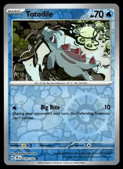 Totodile 039/162 Common Temporal Forces Pokemon Reverse Holo - Image 1