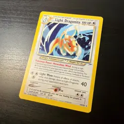 Pokemon TCG Light Dragonite Neo Destiny Holo Rare 14/105 100 HP EN 2000 - Image 1