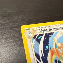 Pokemon TCG Light Dragonite Neo Destiny Holo Rare 14/105 100 HP EN 2000 - Image 2