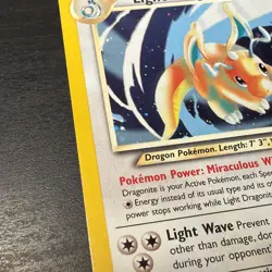 Pokemon TCG Light Dragonite Neo Destiny Holo Rare 14/105 100 HP EN 2000 - Image 3